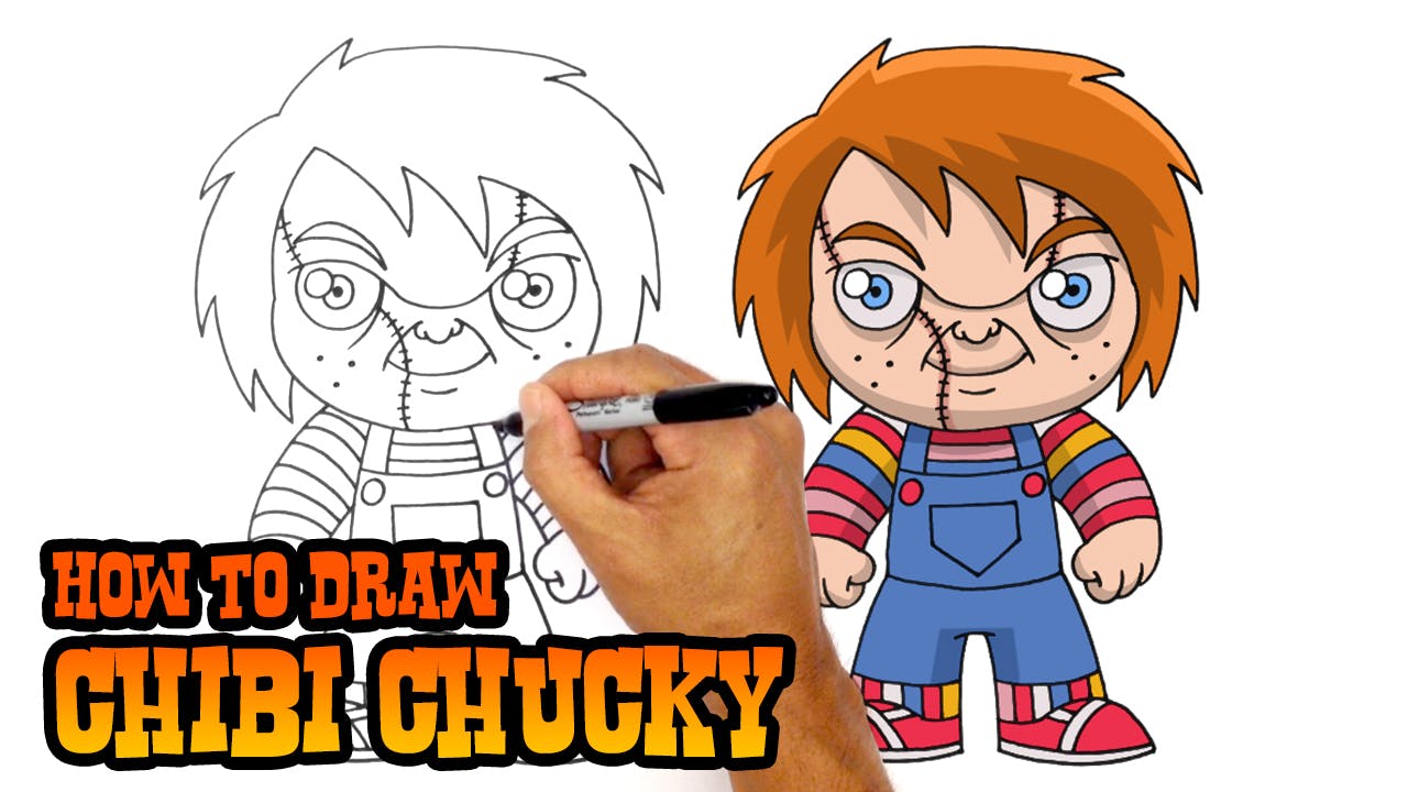How to Draw Chibi Chucky C4K ACADEMY